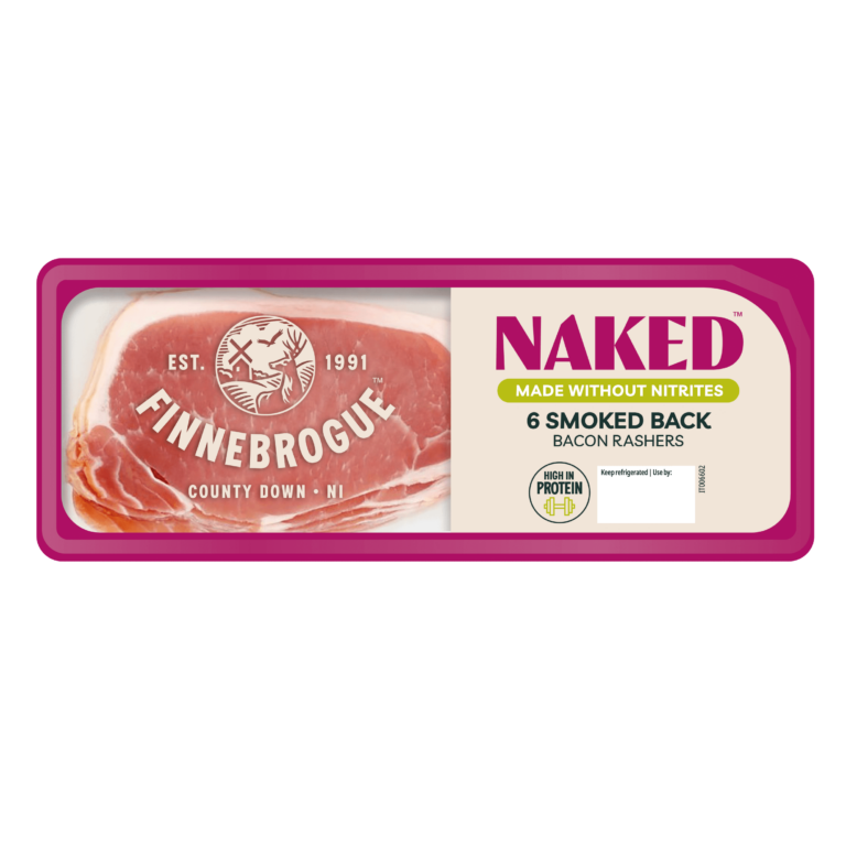 Naked Smoked Back Bacon Rashers Standard Finnebrogue