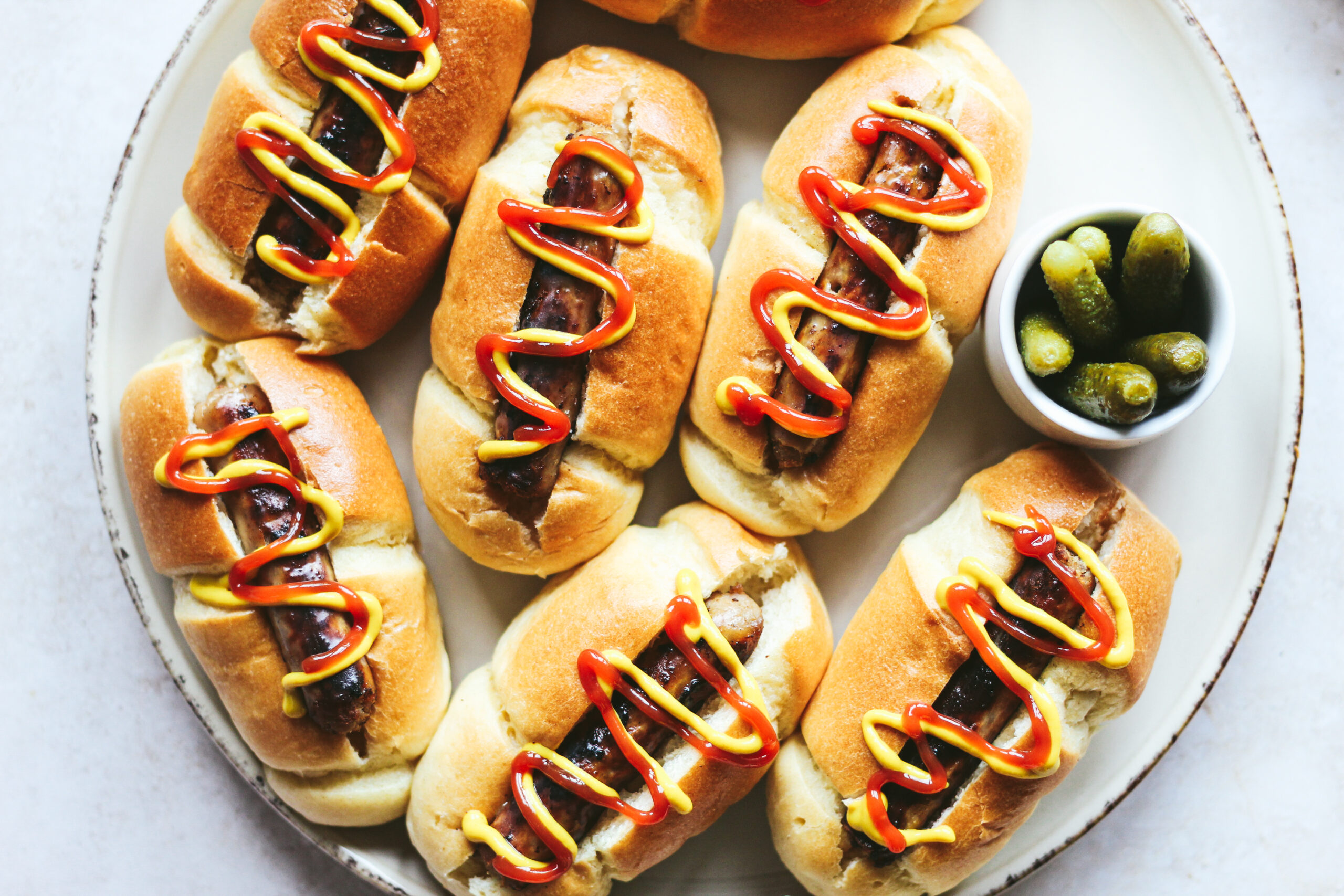 Tastiest chipolata hot dogs using Naked pork chipolatas.