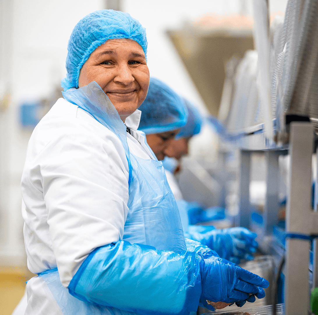 Operative at Finnebrogue's bacon site.