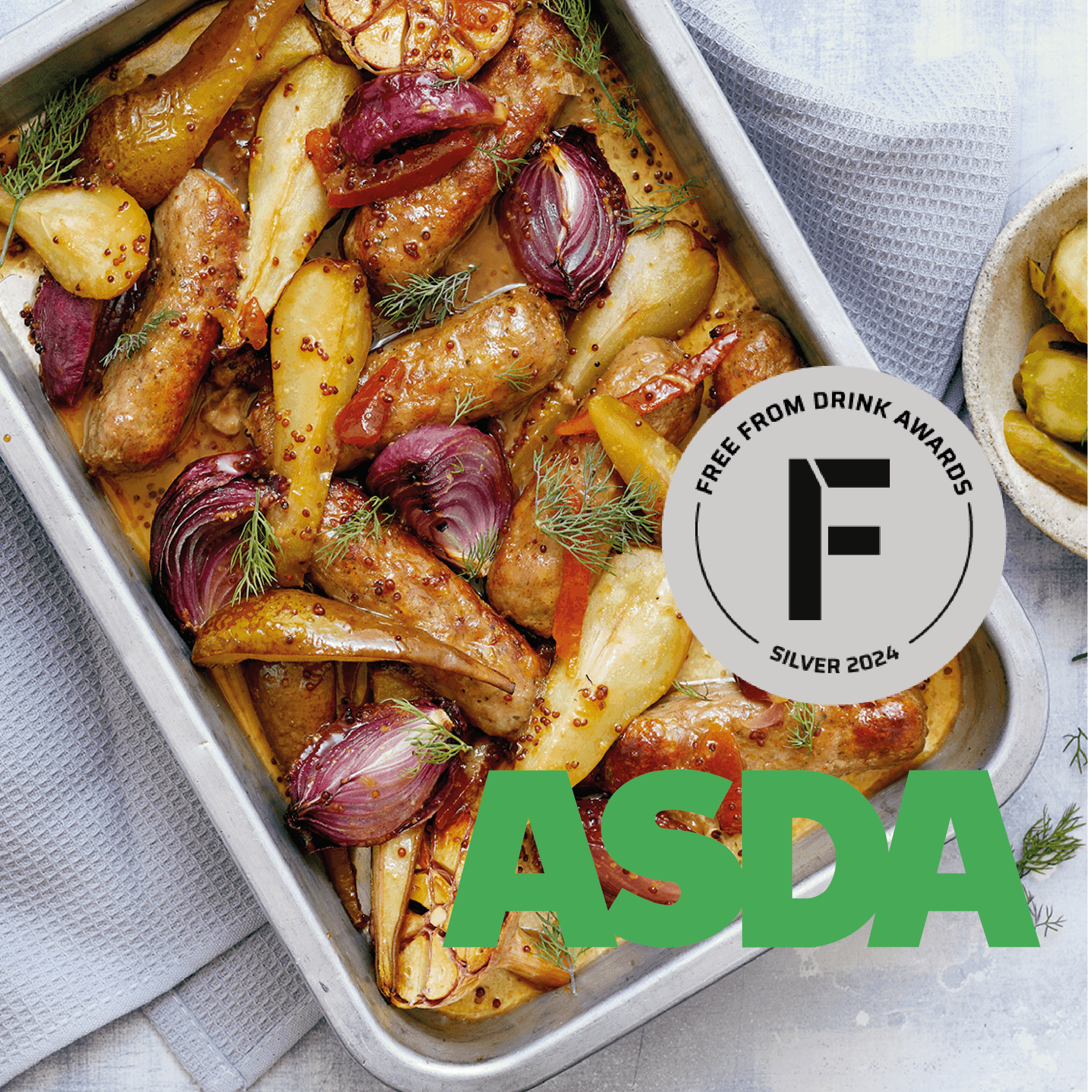 Finnebrogue produce Asda Bramley Apple and Pork Sausages, which were awarded Silver at the Free From Awards 2024.