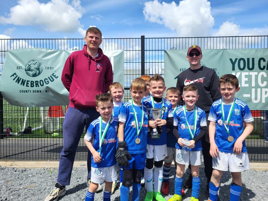 Cup winners at Football Youth Tournament near Downpatrick.